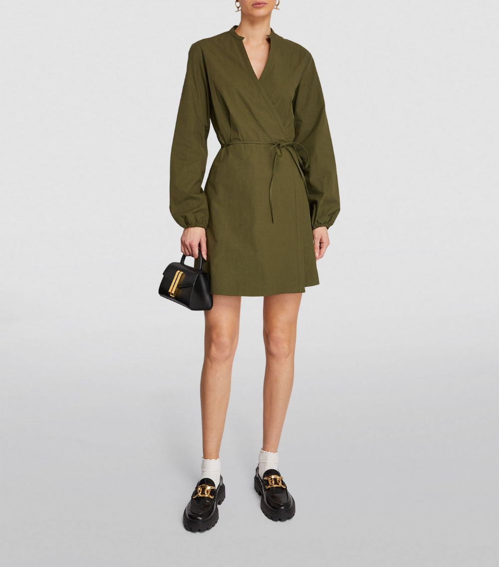  Claudie Pierlot Organic Cotton Mini Wrap Dress