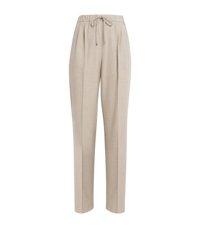 Max Mara Max Mara Stretch-Cashmere Drawstring Trousers