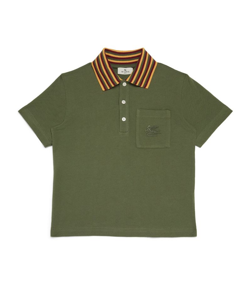  Etro Kids Striped-Collar Polo Shirt (4-16 Years)