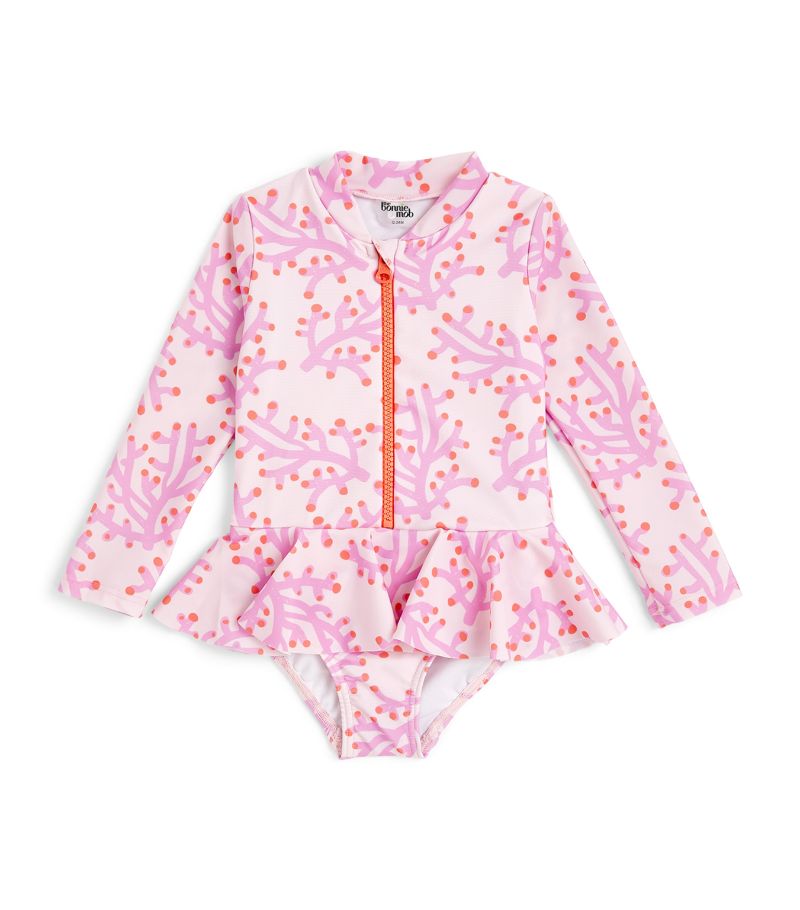 The Bonnie Mob The Bonnie Mob Coral Zip-Front Long-Sleeve Swimsuit (2-4 Years)