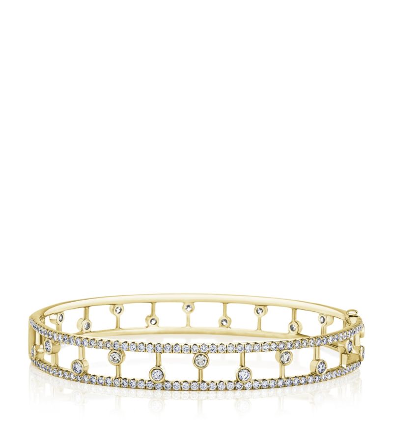 De Beers Jewellers De Beers Jewellers Yellow Gold And Diamond Dewdrop Bangle