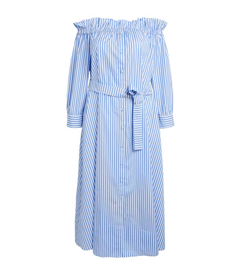 Marina Rinaldi Marina Rinaldi Cotton Striped Maxi Dress