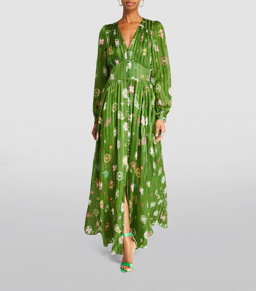 Hayley Menzies Hayley Menzies Silk-Blend V-Neck Maxi Dress