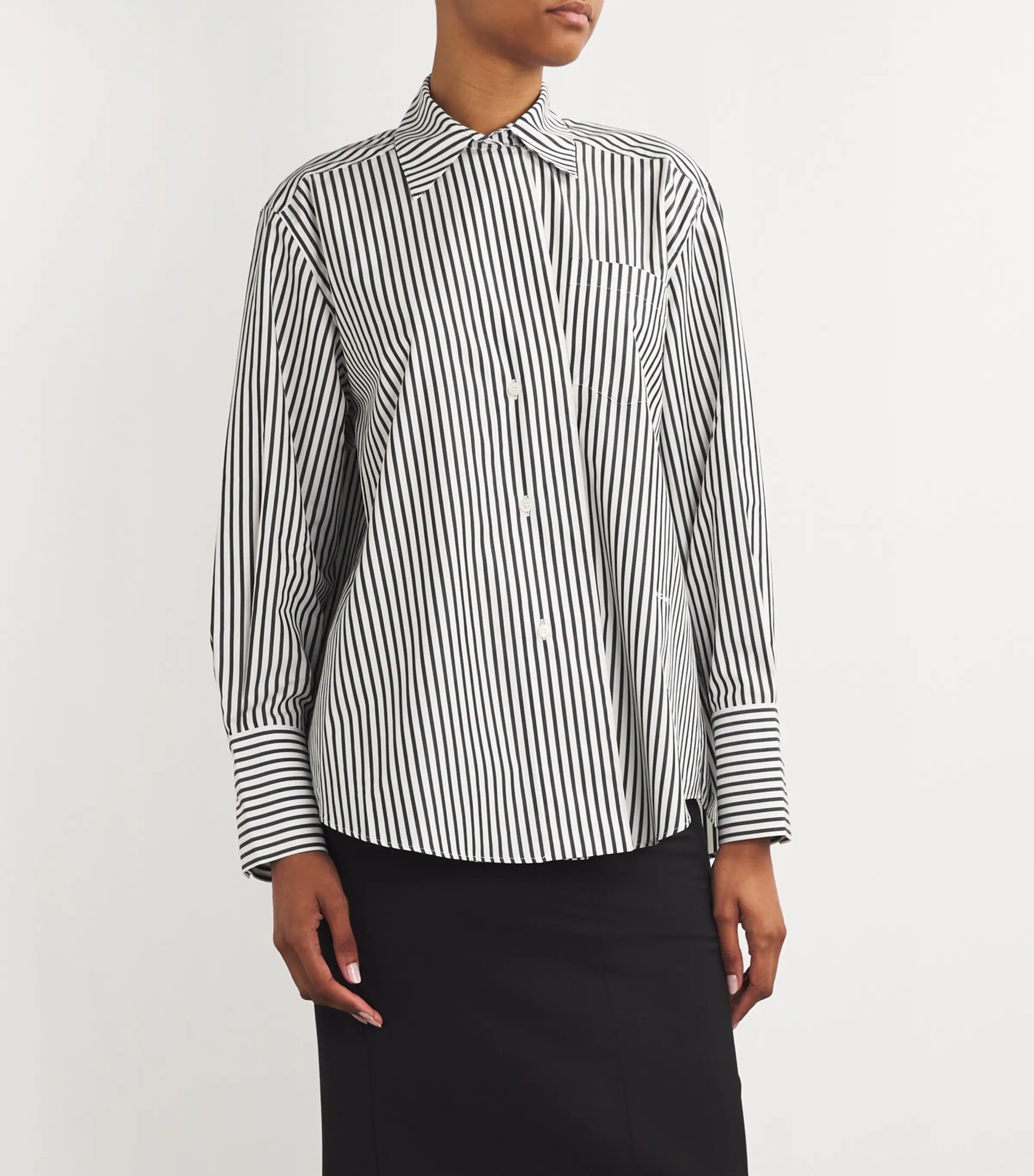  House Of Dagmar Organic Cotton Asymmetric Shirt