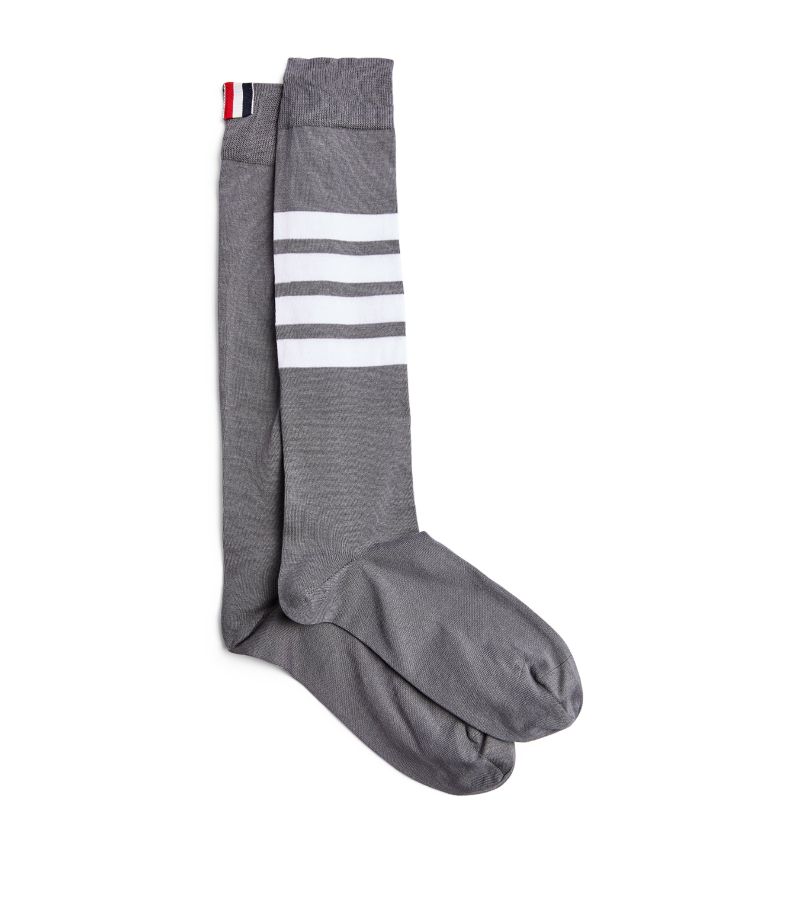 Thom Browne Thom Browne 4-Bar Over-Calf Socks