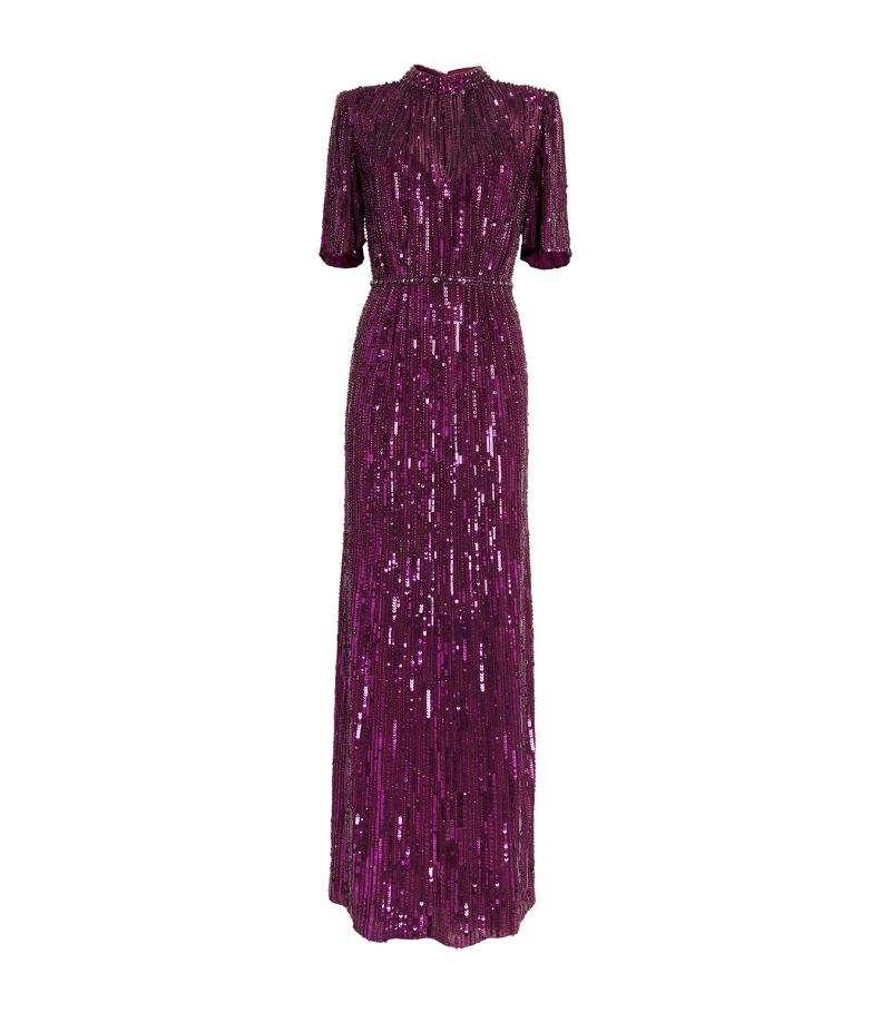 Jenny Packham Jenny Packham Sequin-Embellished Viola Gown