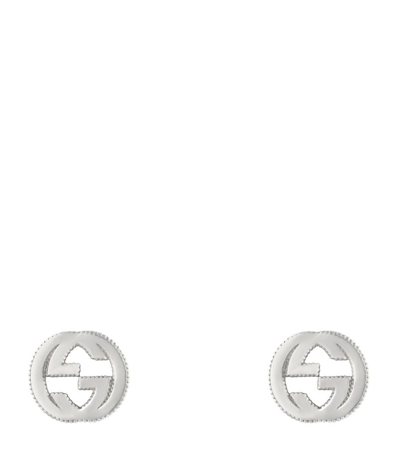 Gucci Gucci Sterling Silver Interlocking G Earrings