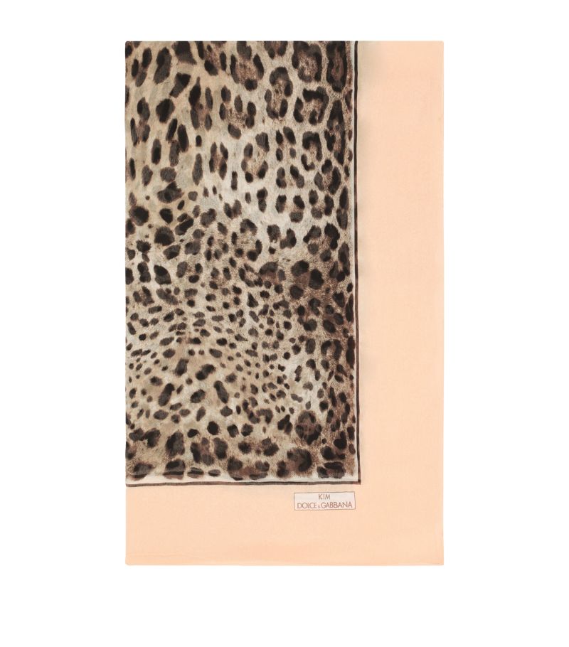 Dolce & Gabbana Dolce & Gabbana Kim Dolce & Gabbana Silk Leopard Print Scarf