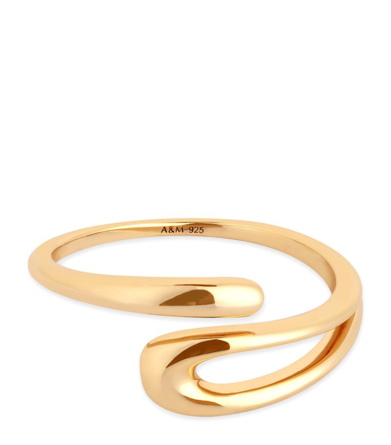  Astrid & Miyu Yellow Gold-Plated Molten Ring