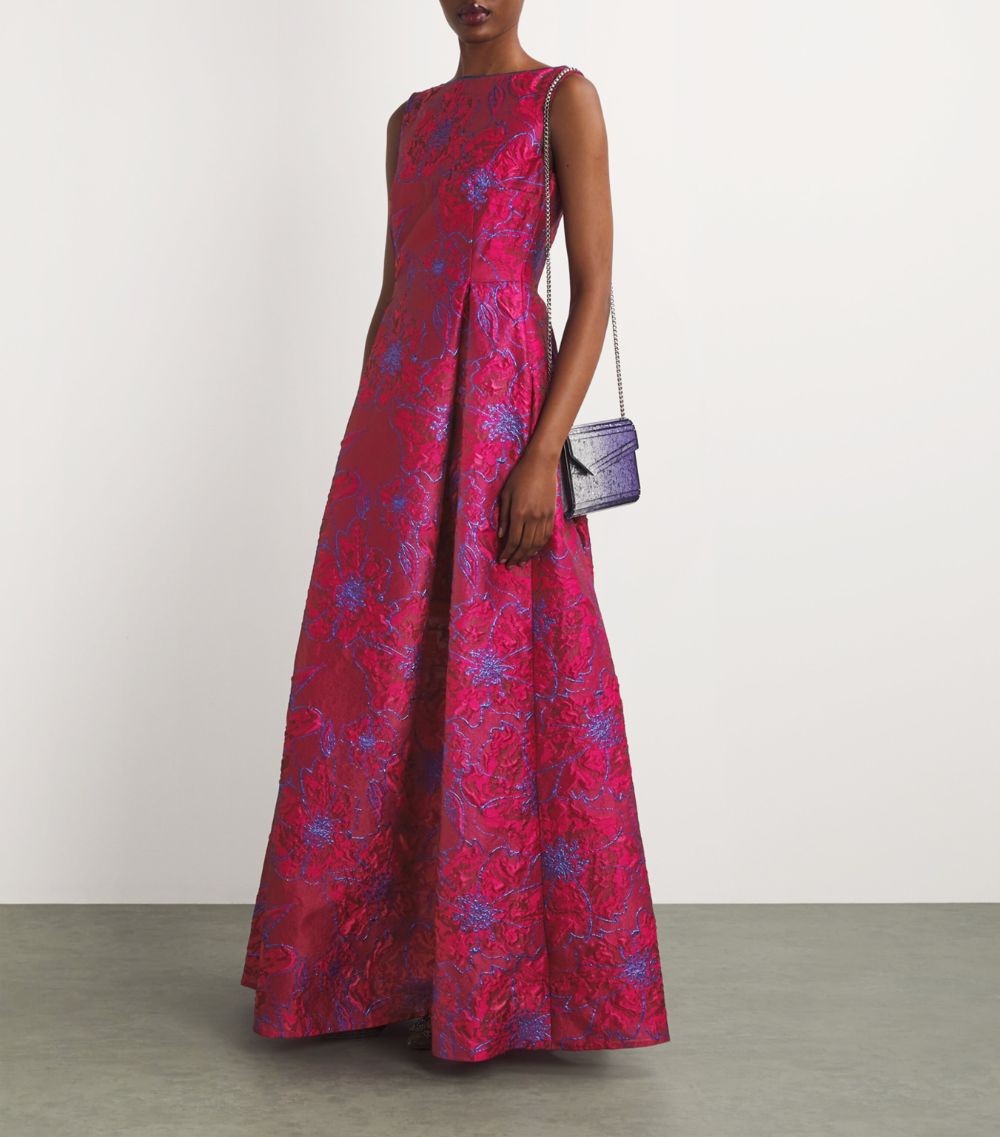 Talbot Runhof Talbot Runhof Embroidered Bobbette Gown