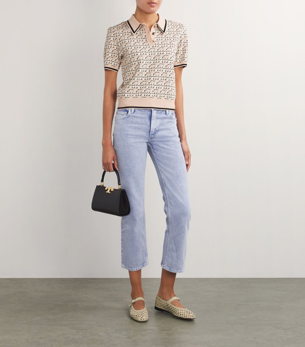 Tory Burch Tory Burch Cropped Kick Flared Jeans