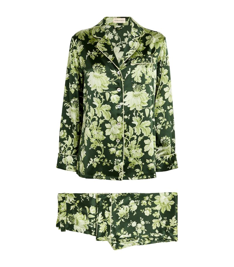 Olivia Von Halle Olivia Von Halle Silk Lila Ares Floral Pyjama Set