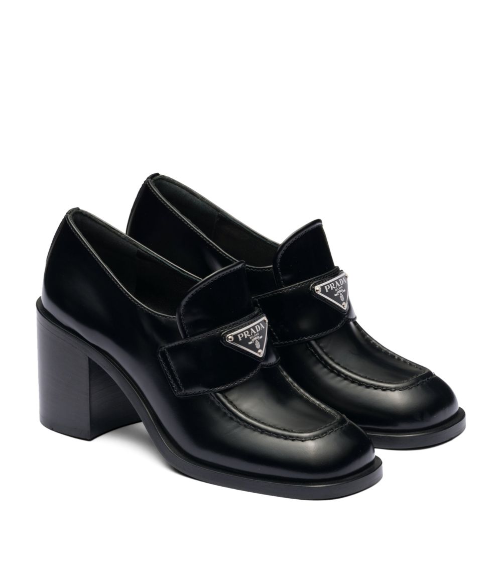 Prada Prada Leather Heeled Loafers