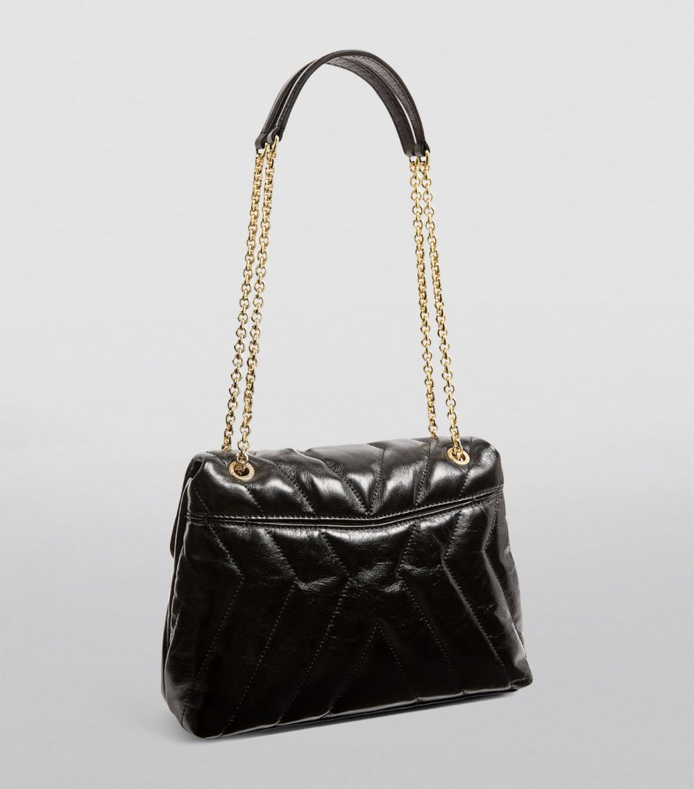  Sandro Leather Quilted Shoulder Bag