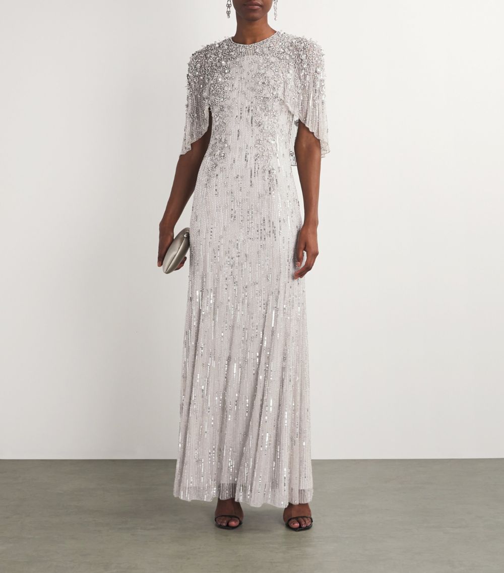 Jenny Packham Jenny Packham High-Neck Embellished Astra Gown