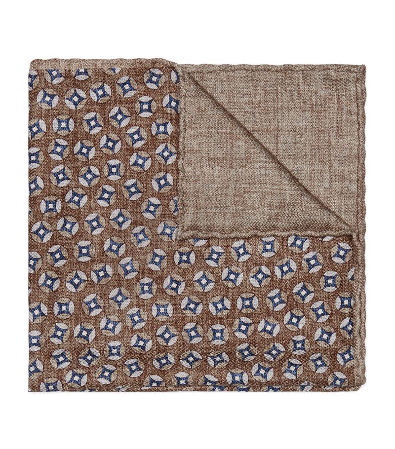 Brunello Cucinelli Brunello Cucinelli Silk Printed Pocket Square