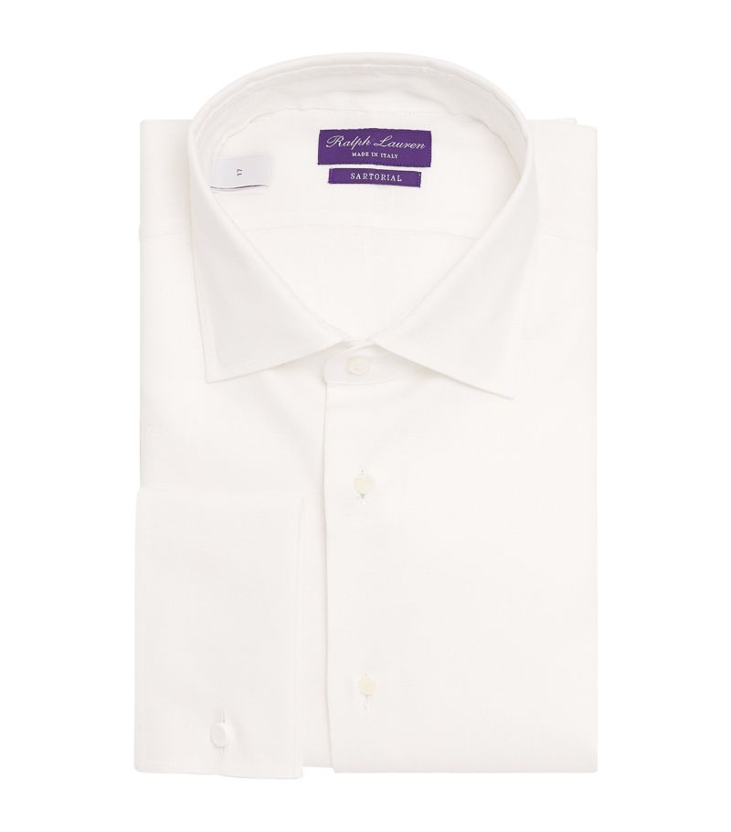 Ralph Lauren Purple Label Ralph Lauren Purple Label Linen Pleated-Bib Tuxedo Shirt