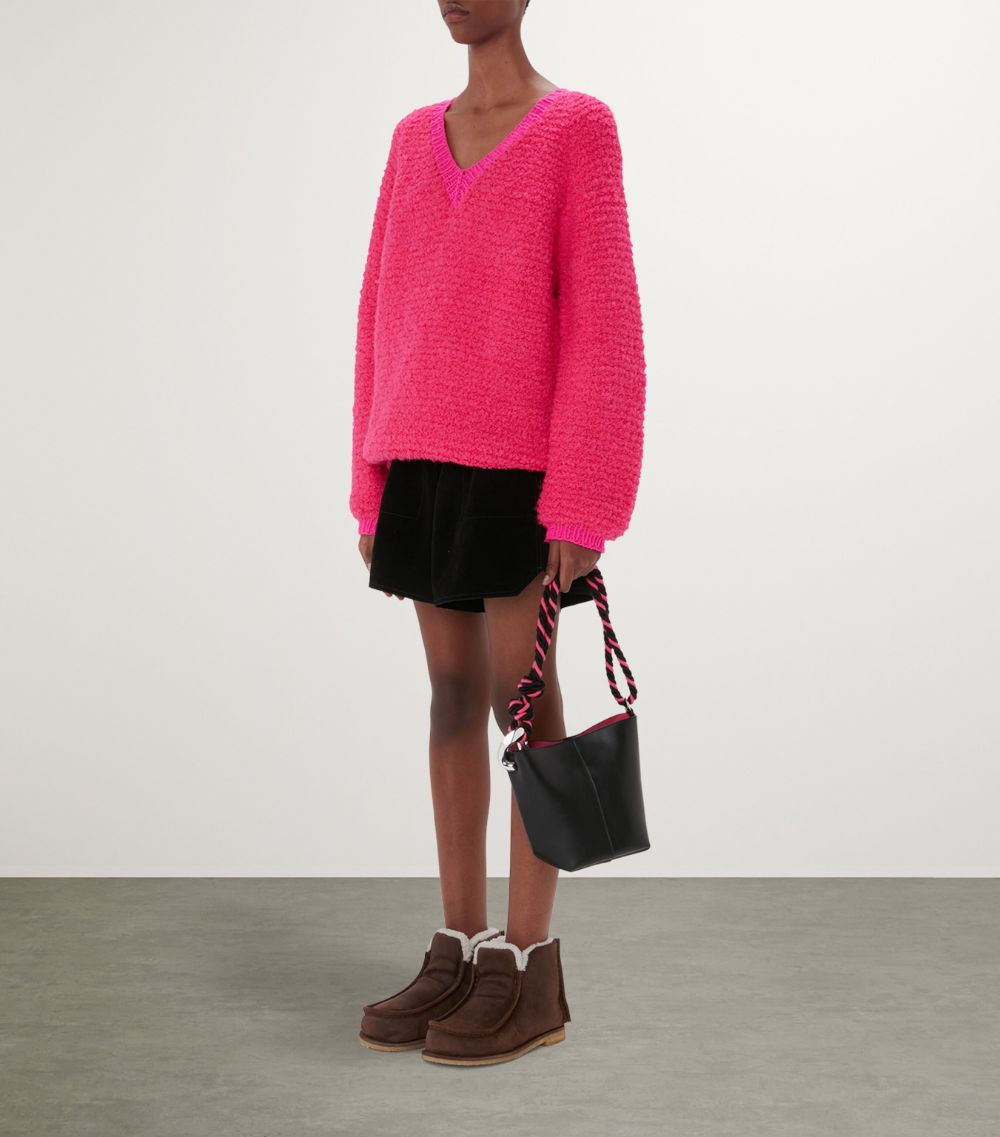 Jw Anderson Jw Anderson Bouclé Oversized Sweater