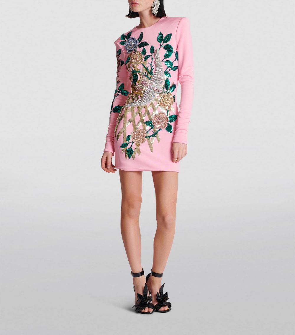 Balmain Balmain Embroidered Embellished Mini Dress