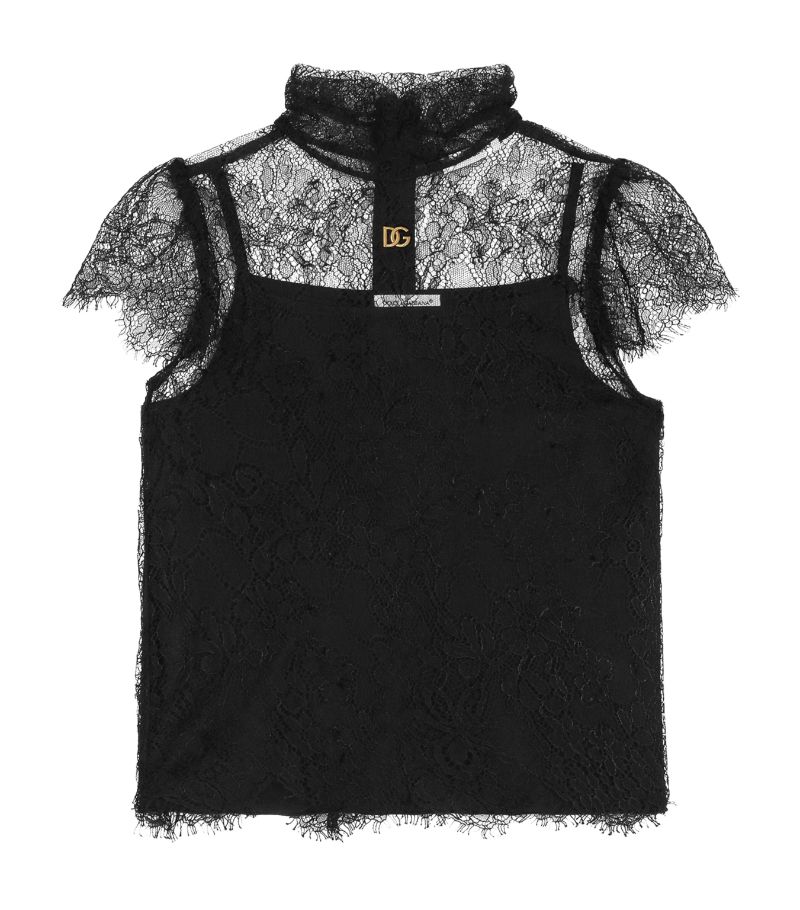 Dolce & Gabbana Dolce & Gabbana Kids Lace Short-Sleeve Blouse (2-6 Years)