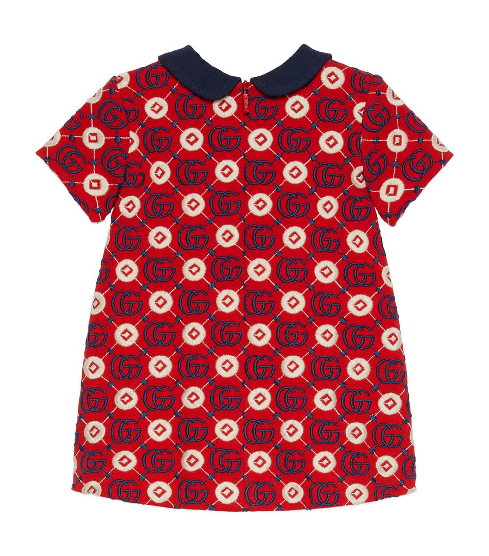 Gucci Gucci Kids Embroidered Double G Dress (3-36 Months)