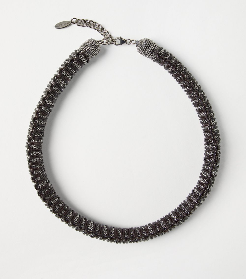 Brunello Cucinelli Brunello Cucinelli Braided Leather Monili Necklace