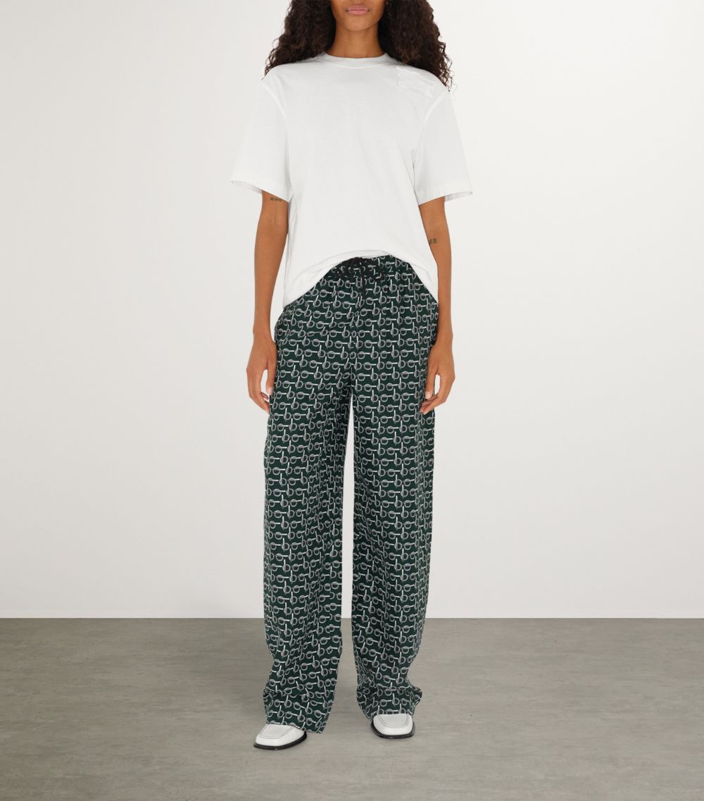 Burberry Burberry Silk Printed Trousers