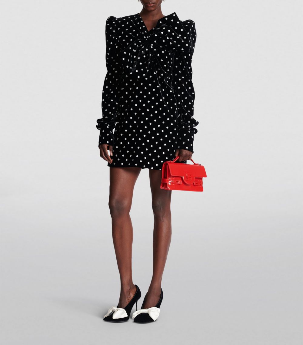 Balmain Balmain Metallic Polka-Dot Mini Dress