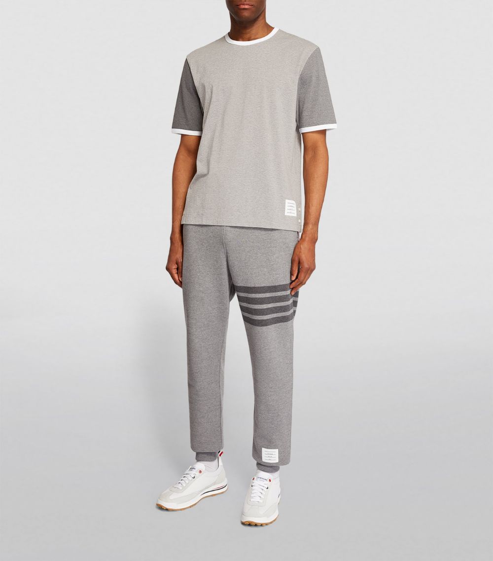 Thom Browne Thom Browne Cotton Contrast-Sleeve T-Shirt