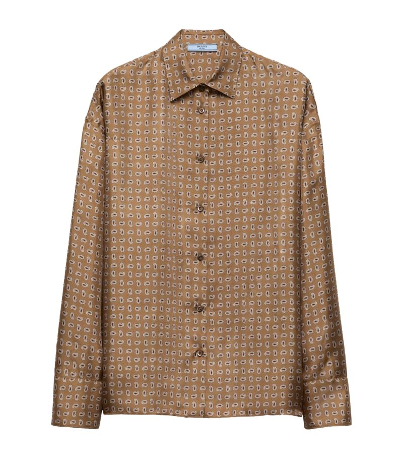 Prada Prada Silk Twill Printed Shirt