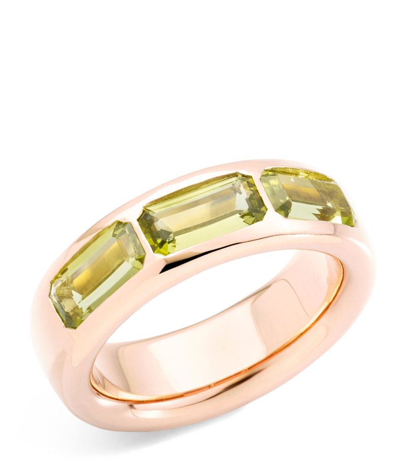 Pomellato Pomellato Rose Gold And Peridot Iconica Ring