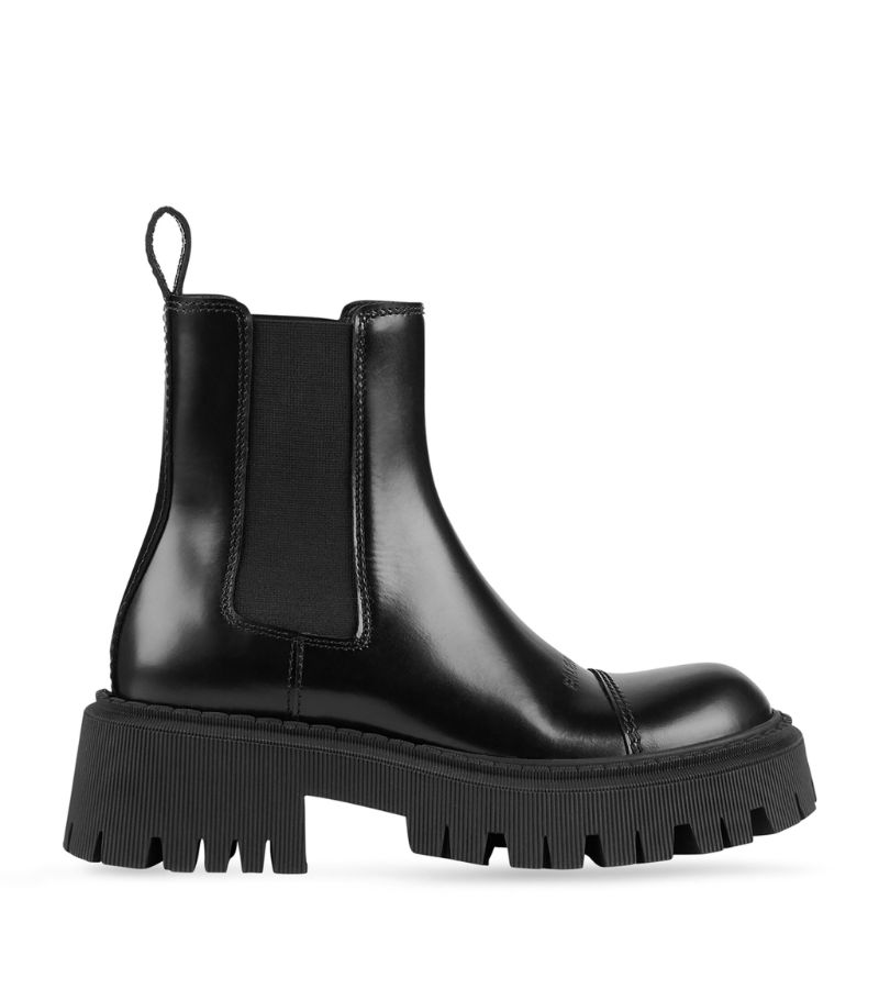 Balenciaga Balenciaga Leather Tractor Ankle Boots