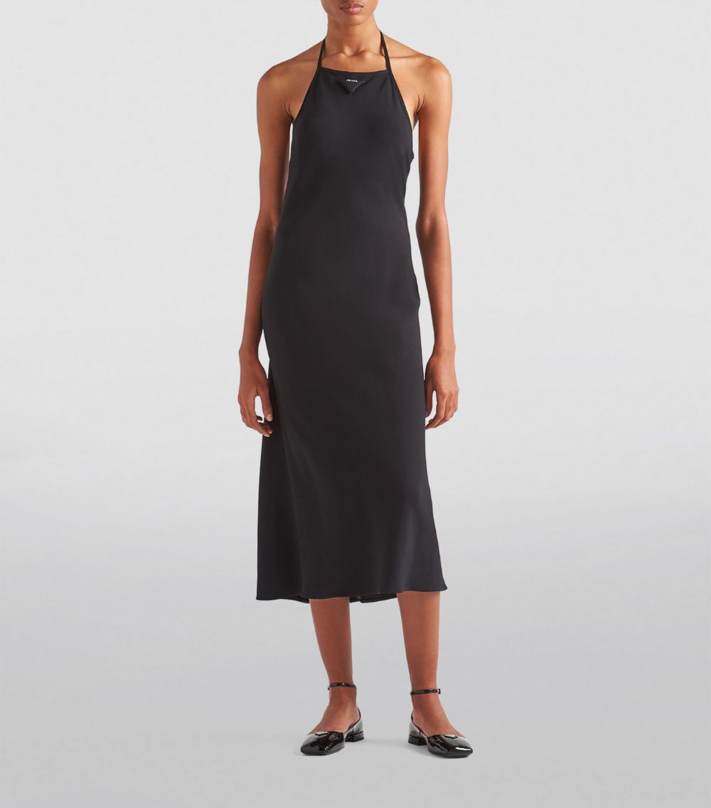 Prada Prada Halterneck Triangle Midi Dress