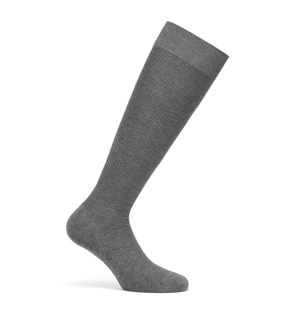 zegna Zegna Cotton-Blend Textured Socks