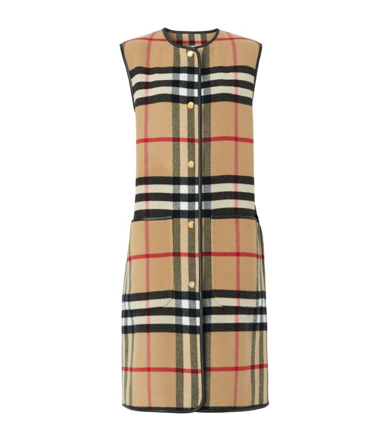 Burberry Burberry Technical Wool Check Heritage Warmer