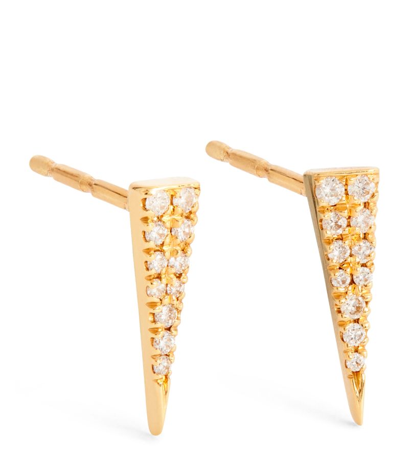Eva Fehren Eva Fehren Yellow Gold And Pavé Diamond Fringe Stud Earrings