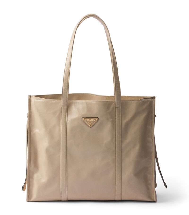 Prada Prada Large Leather Tote Bag