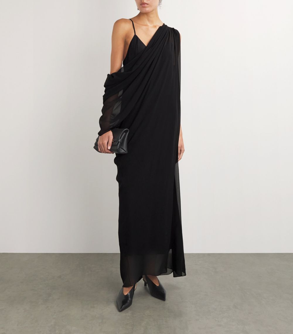 Khaite Khaite Silk Asymmetric Taj Maxi Dress