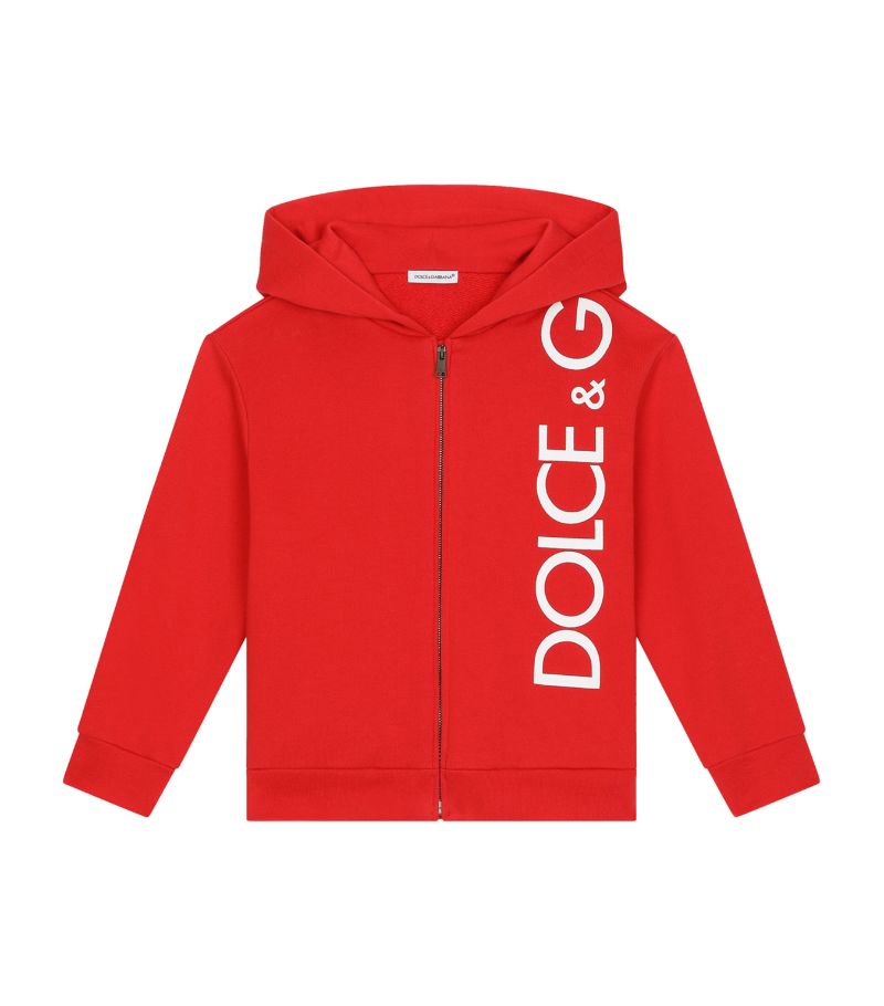 Dolce & Gabbana Dolce & Gabbana Kids Cotton Logo Print Hoodie (2-6 Years)