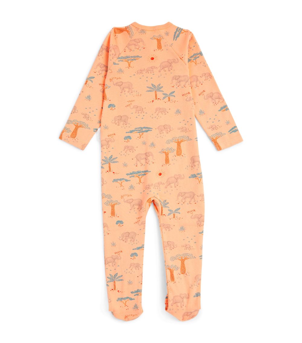 Purebaby Purebaby Elephant Print All-In-One (0-18 Months)