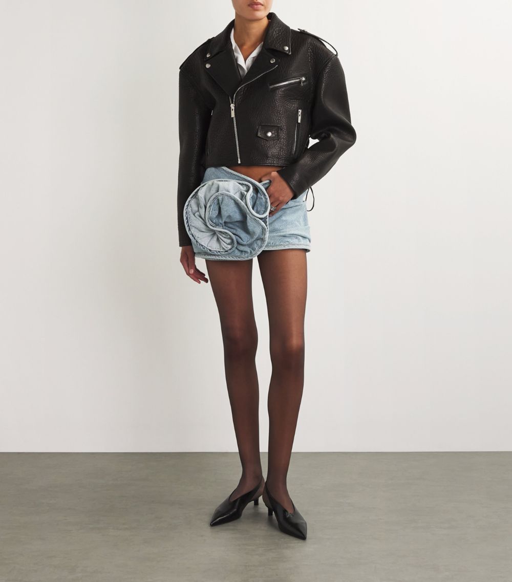 Magda Butrym Magda Butrym Draped Denim Mini Skirt