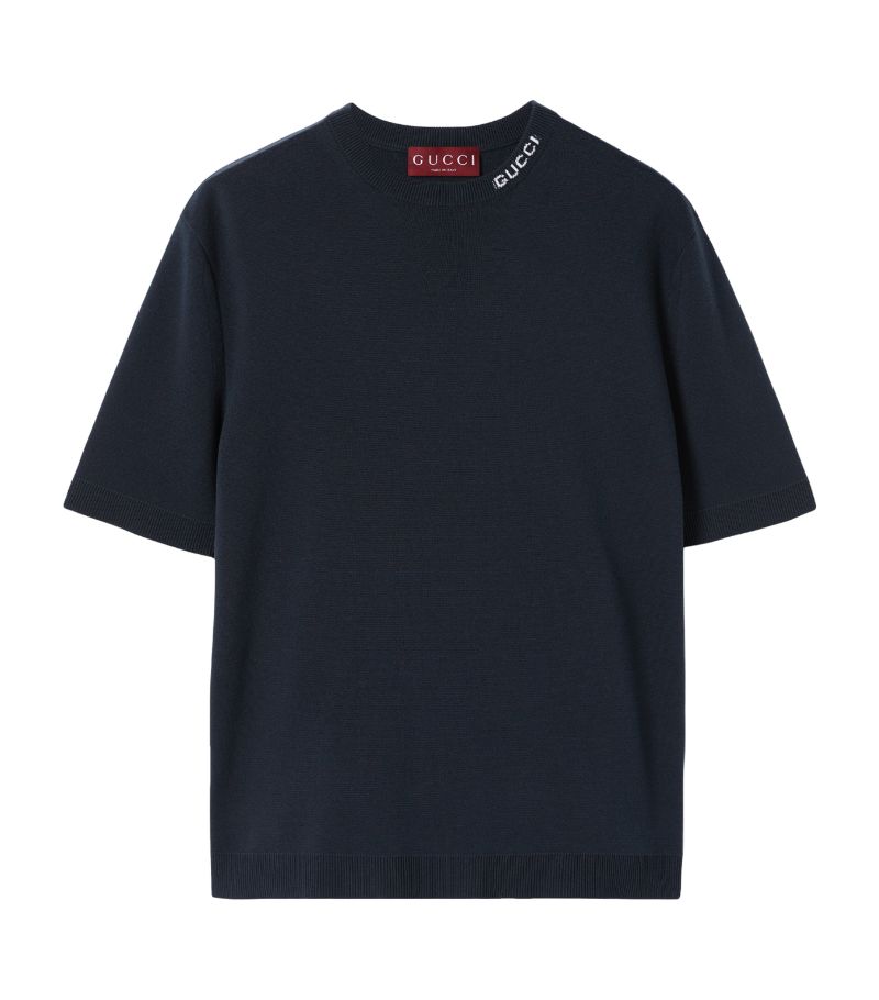 Gucci Gucci Silk-Cotton Logo T-Shirt