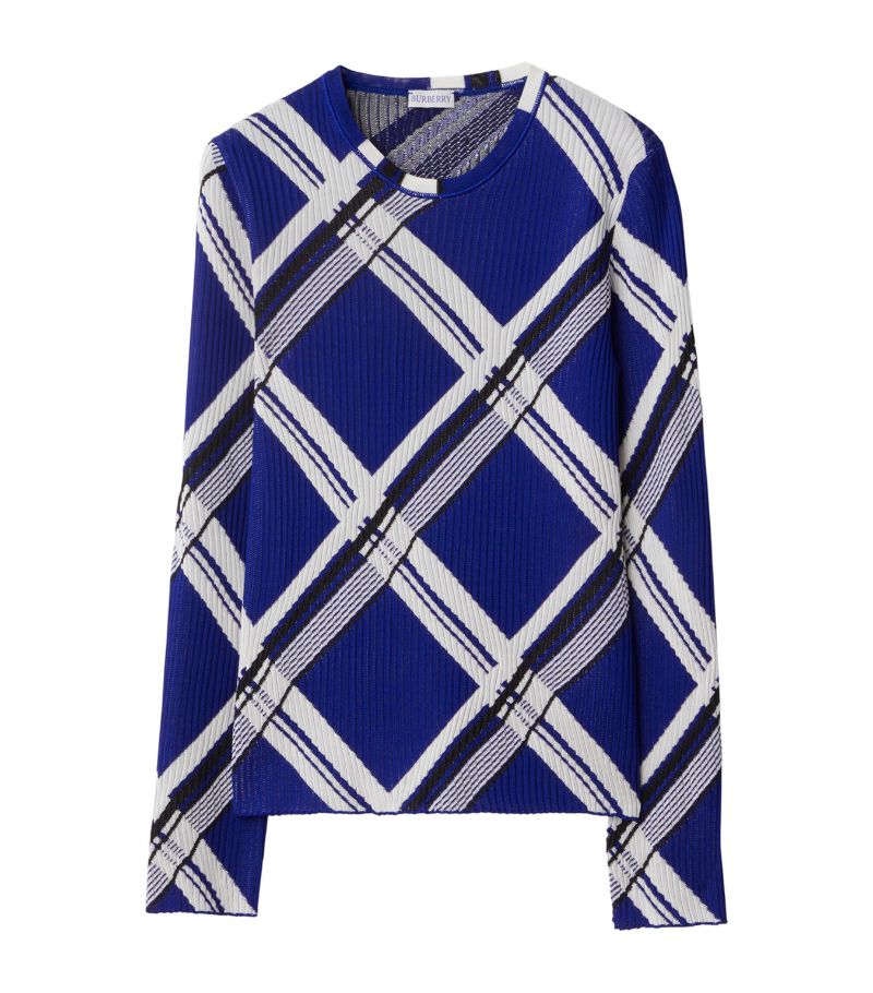 Burberry Burberry Silk Check Sweater