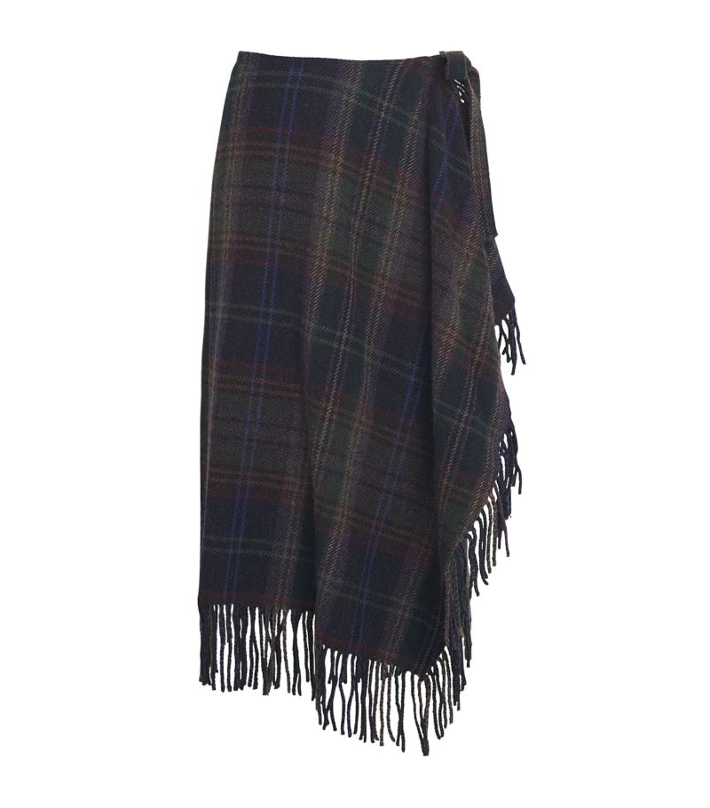 Polo Ralph Lauren Polo Ralph Lauren Wool-Blend Plaid Midi Skirt