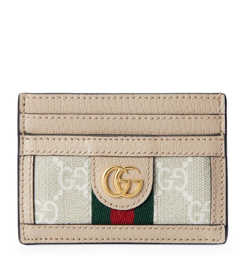 Gucci Gucci Leather-Gg Supreme Canvas Ophidia Card Holder