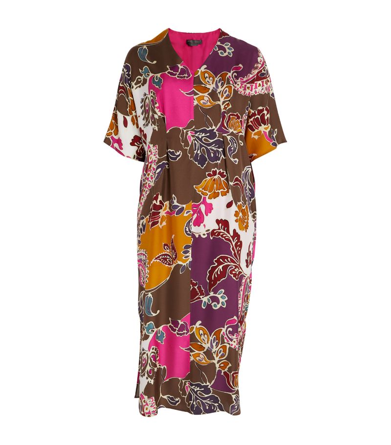 Marina Rinaldi Marina Rinaldi Silk V-Neck Maxi Dress