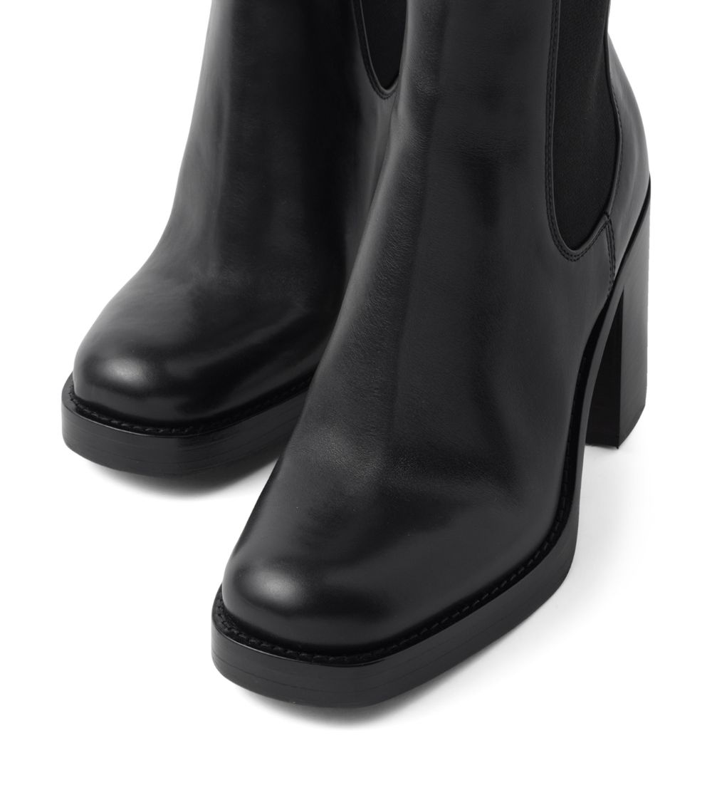 Prada Prada Leather Heeled Boots 90