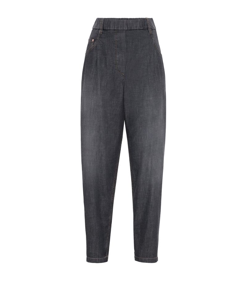 Brunello Cucinelli Brunello Cucinelli Cotton Tapered-Leg Trousers