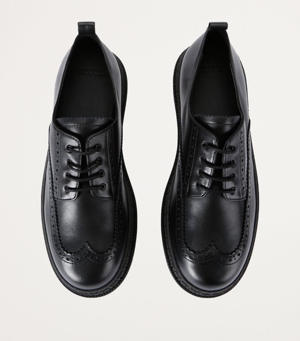 Young Versace Versace Kids Leather Derby Shoes