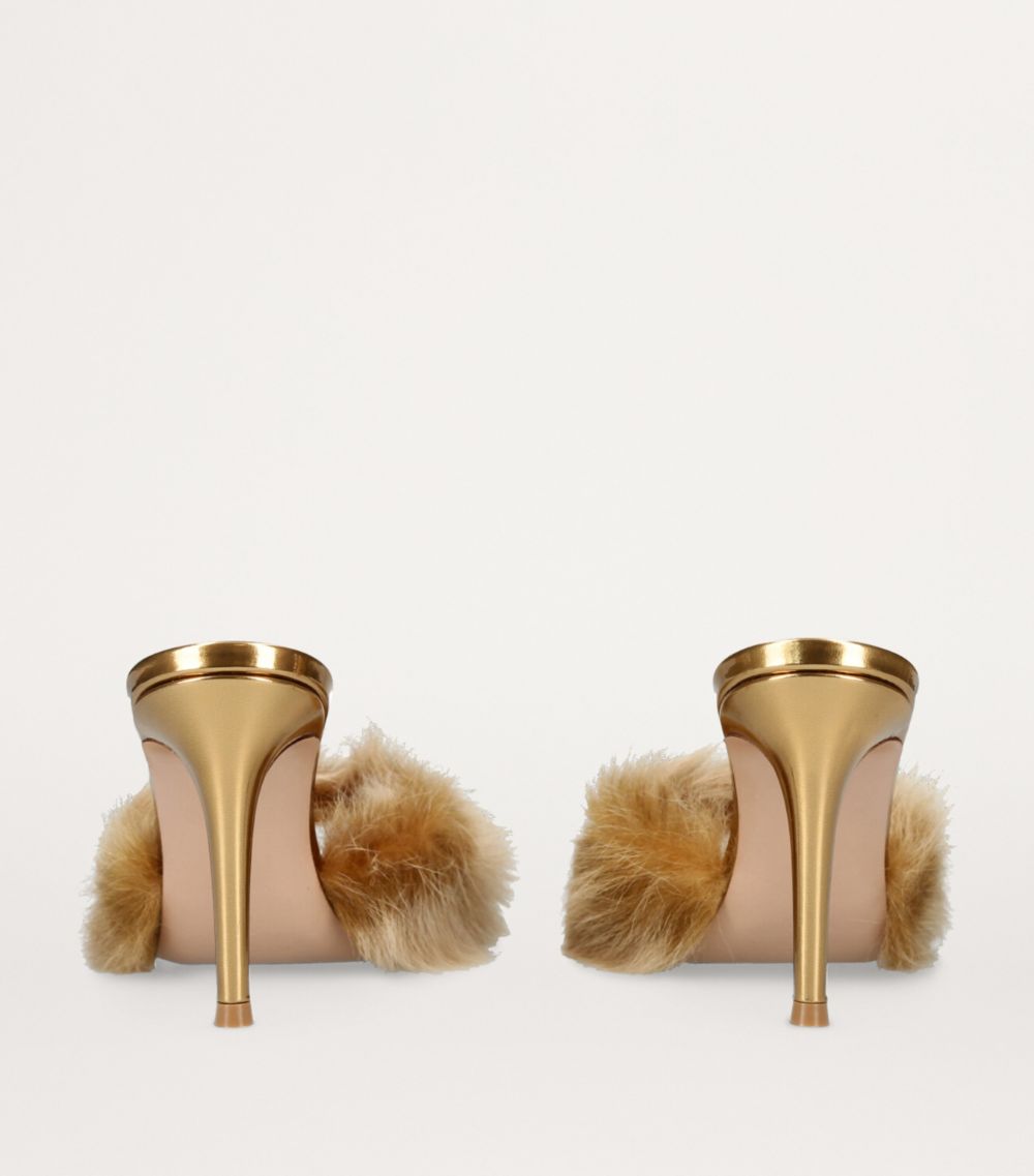 Gianvito Rossi Gianvito Rossi Shearling-Leather Jenny Mules 85